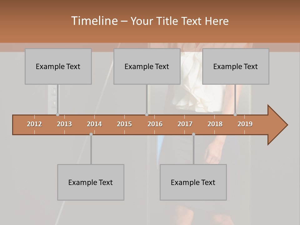 Building Businesswoman Cute PowerPoint Template