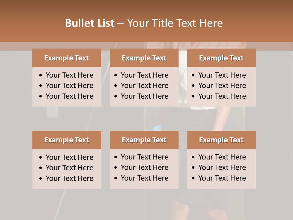 Building Businesswoman Cute PowerPoint Template