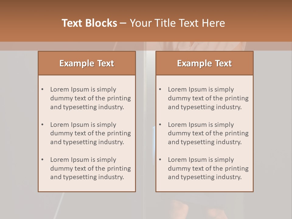 Building Businesswoman Cute PowerPoint Template