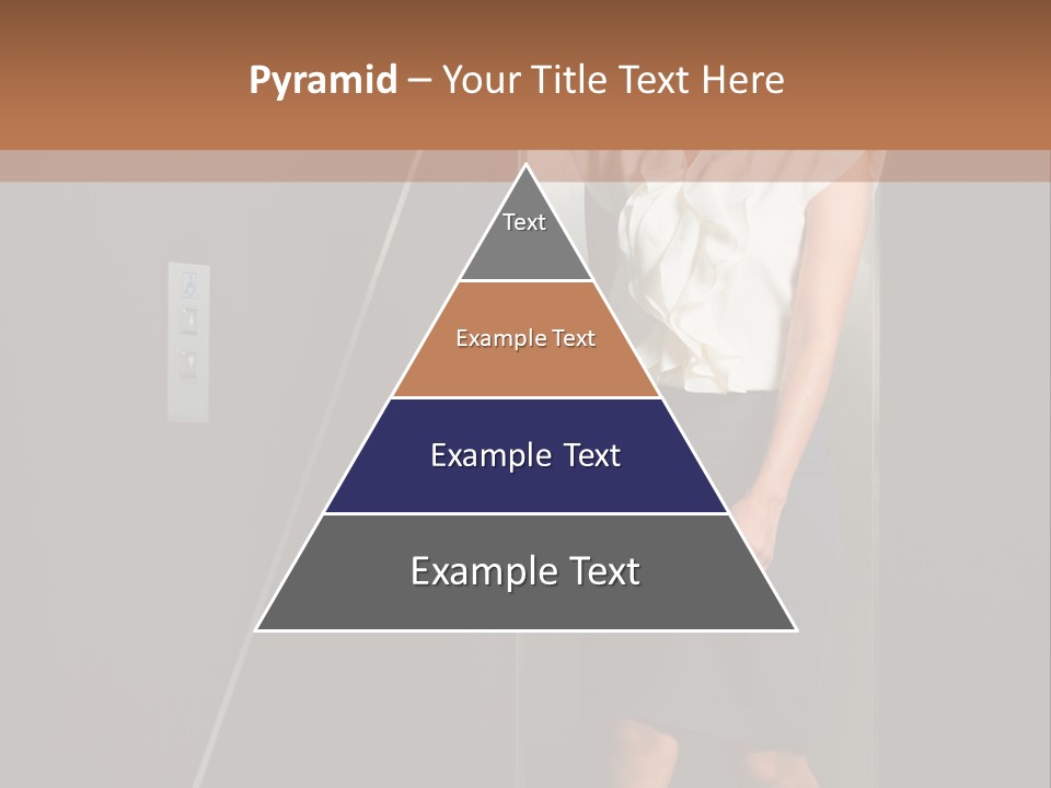 Building Businesswoman Cute PowerPoint Template