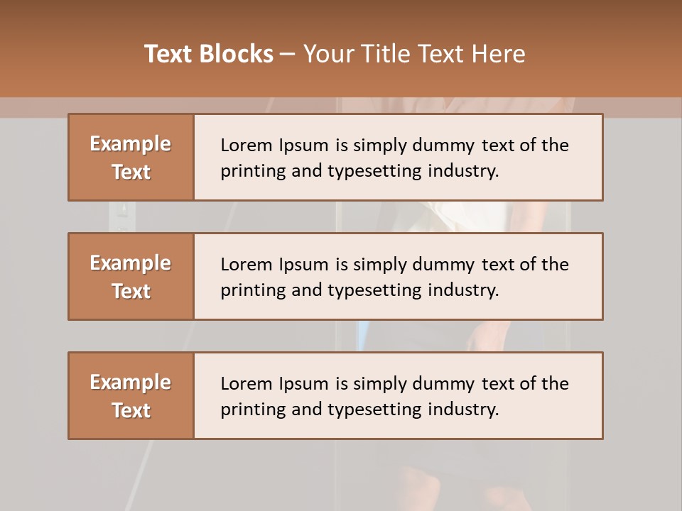 Building Businesswoman Cute PowerPoint Template