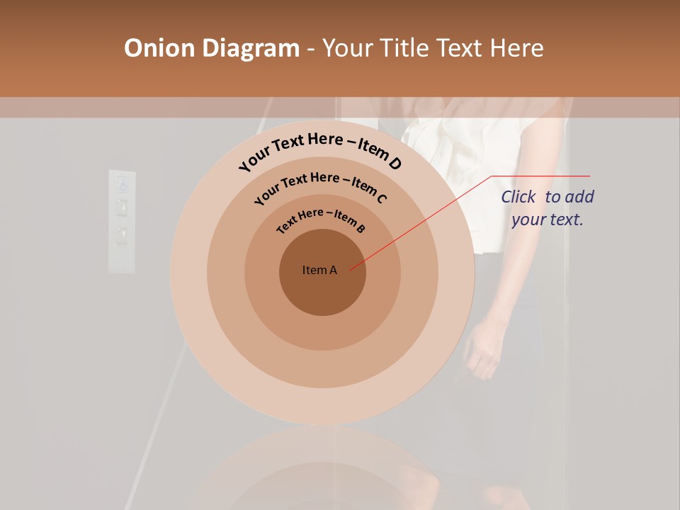 Building Businesswoman Cute PowerPoint Template