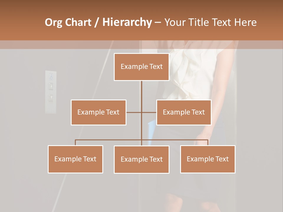 Building Businesswoman Cute PowerPoint Template