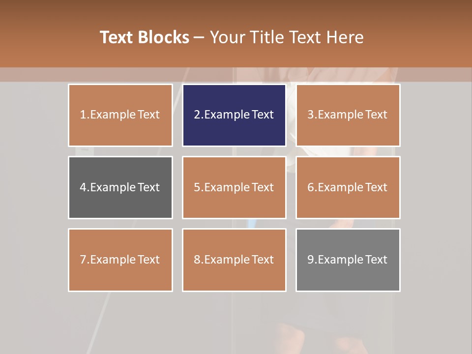 Building Businesswoman Cute PowerPoint Template