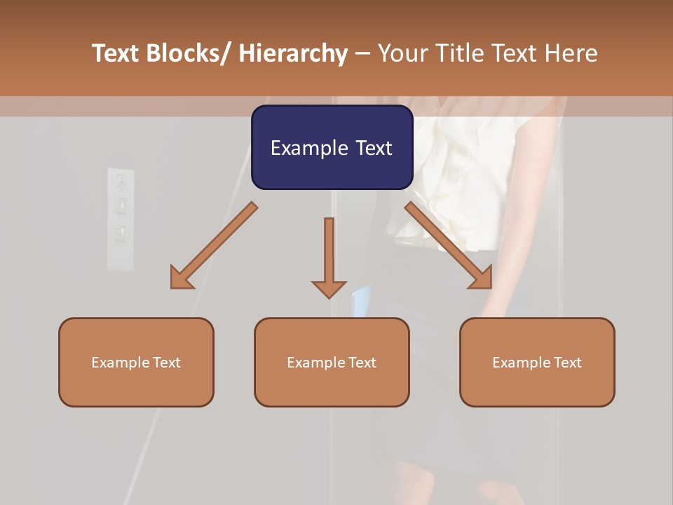 Building Businesswoman Cute PowerPoint Template