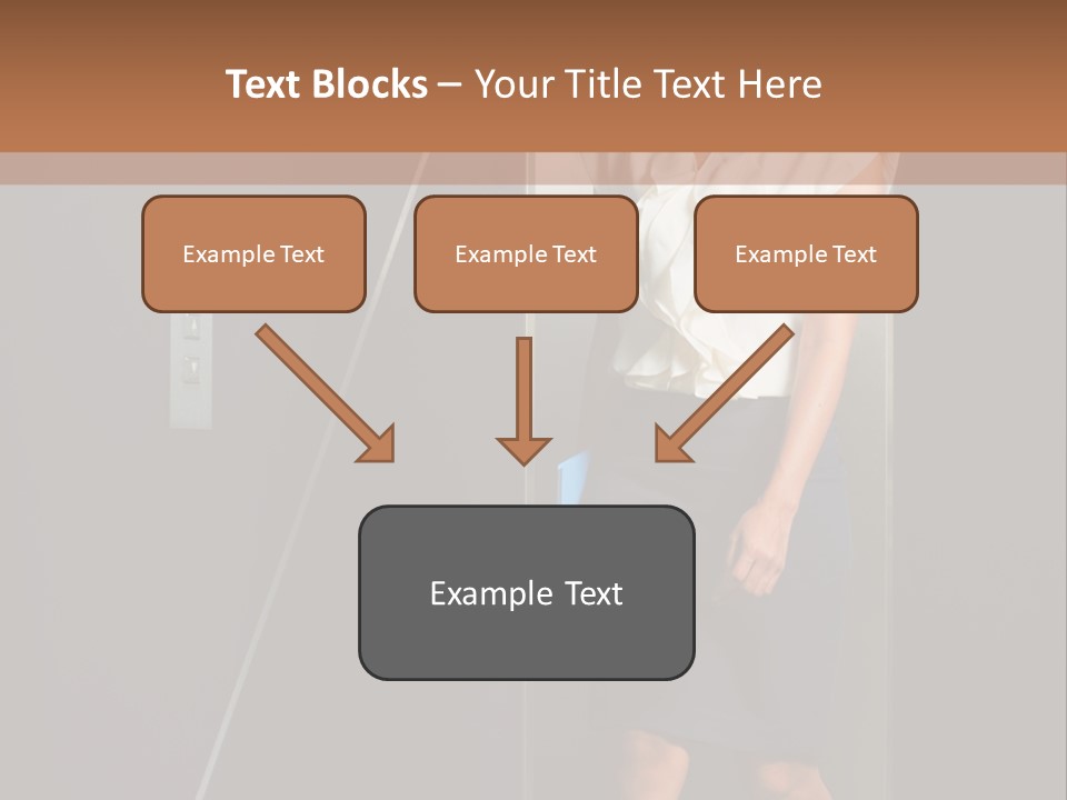 Building Businesswoman Cute PowerPoint Template