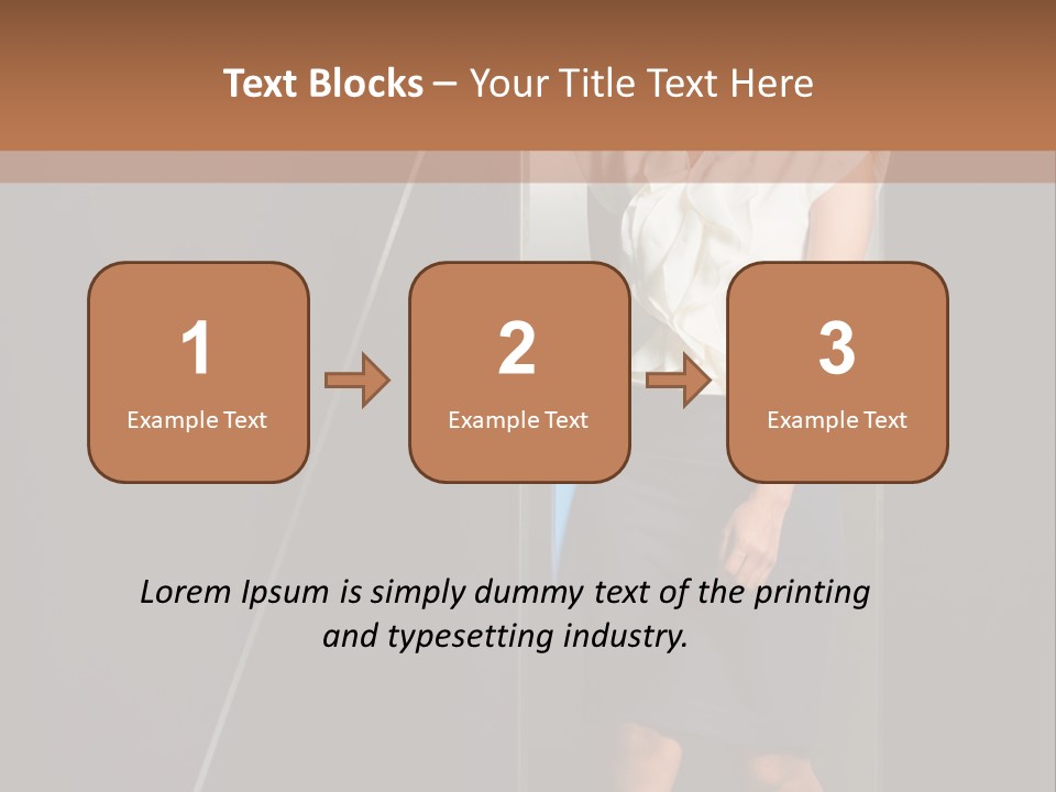 Building Businesswoman Cute PowerPoint Template