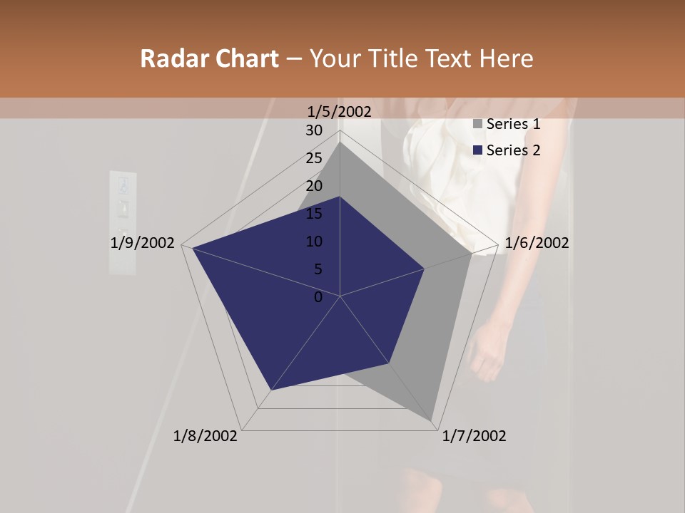 Building Businesswoman Cute PowerPoint Template