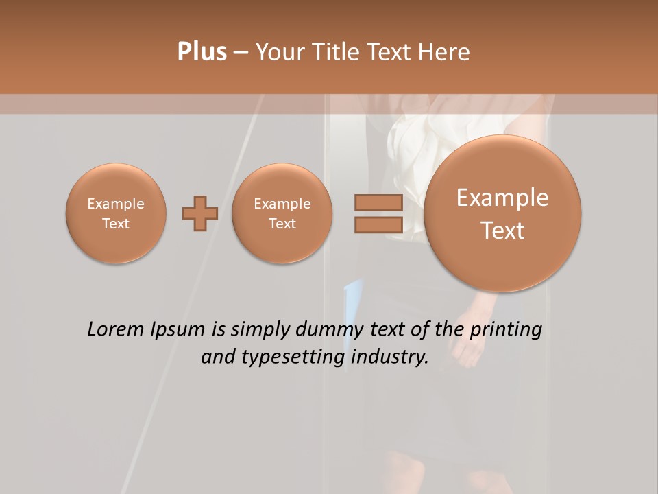 Building Businesswoman Cute PowerPoint Template