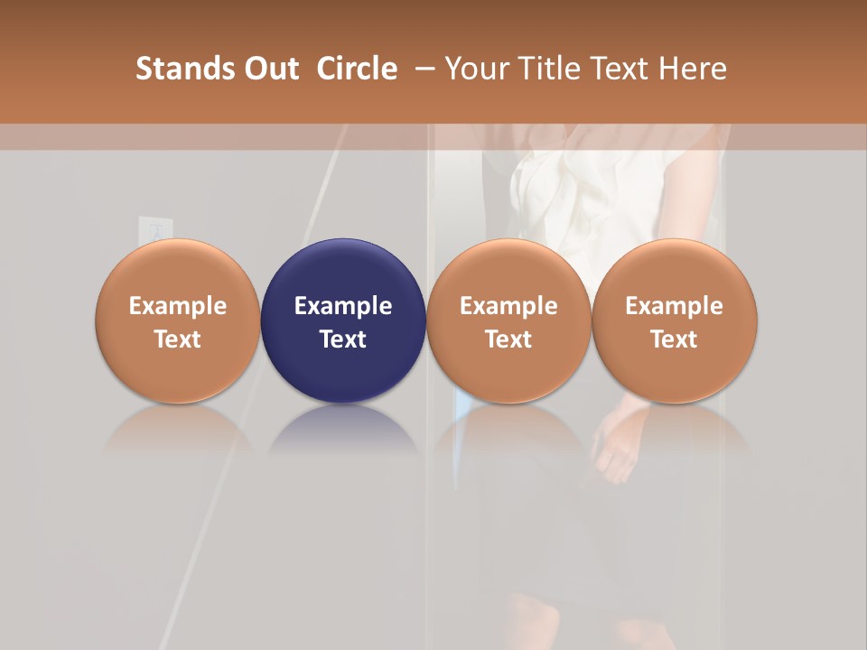 Building Businesswoman Cute PowerPoint Template