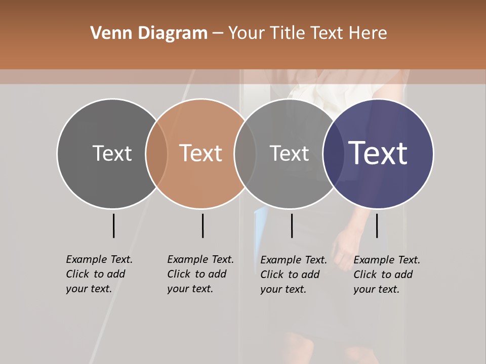 Building Businesswoman Cute PowerPoint Template