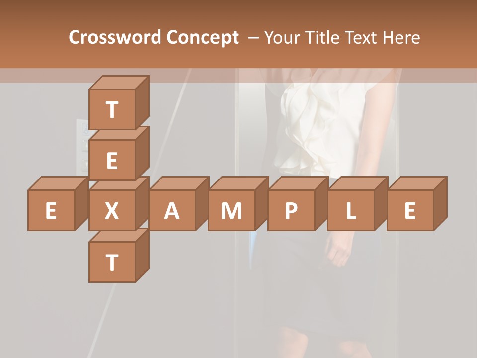 Building Businesswoman Cute PowerPoint Template