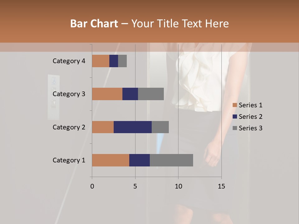 Building Businesswoman Cute PowerPoint Template