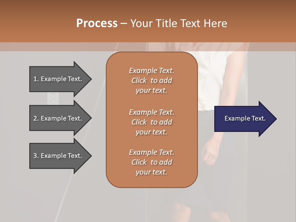 Building Businesswoman Cute PowerPoint Template