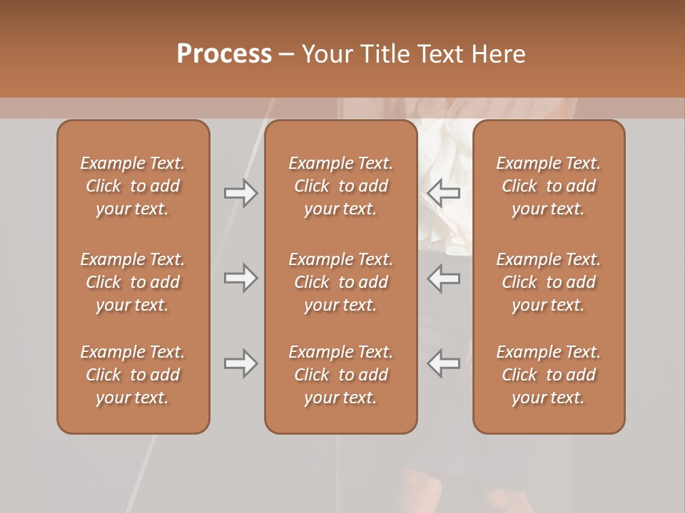 Building Businesswoman Cute PowerPoint Template
