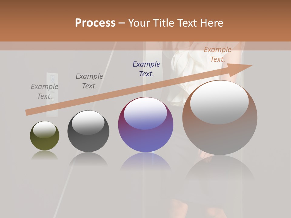 Building Businesswoman Cute PowerPoint Template