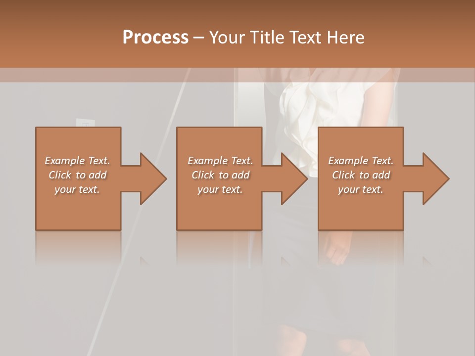 Building Businesswoman Cute PowerPoint Template
