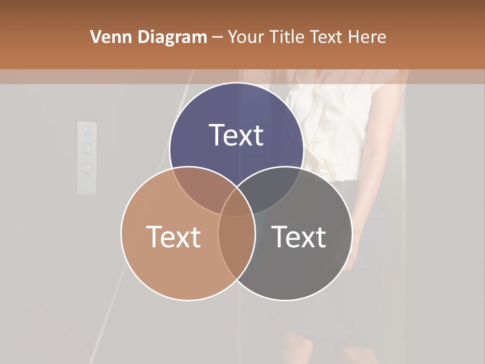 Building Businesswoman Cute PowerPoint Template