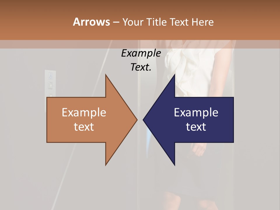 Building Businesswoman Cute PowerPoint Template