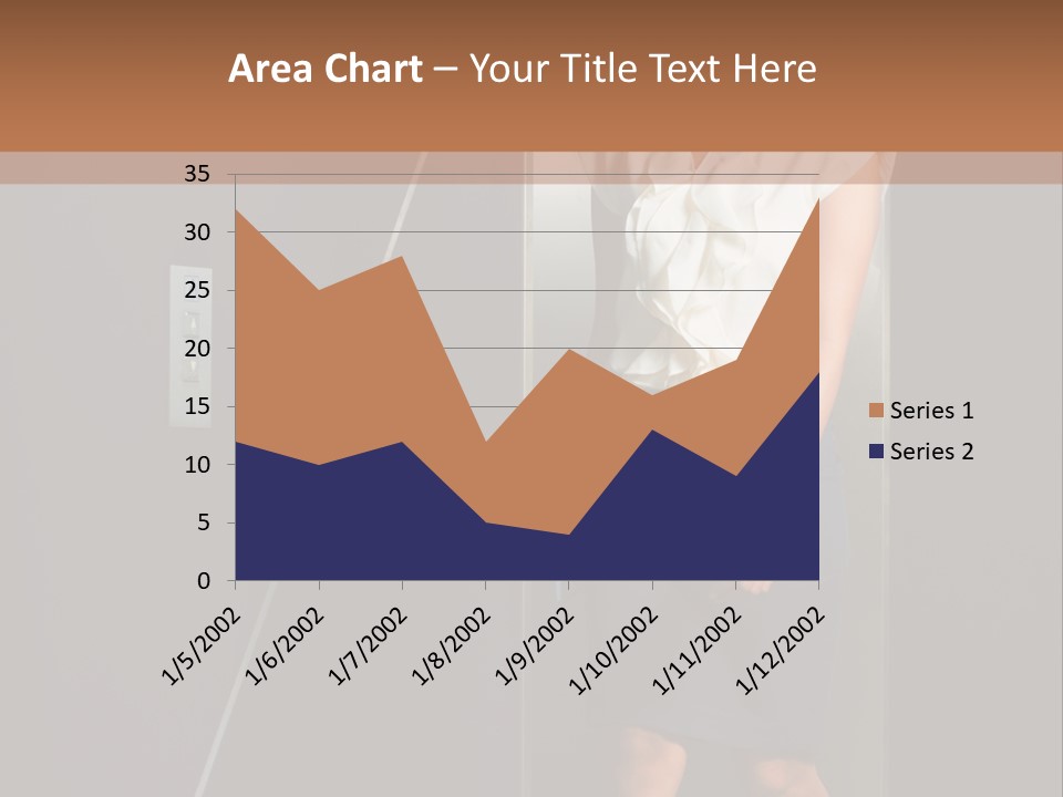 Building Businesswoman Cute PowerPoint Template