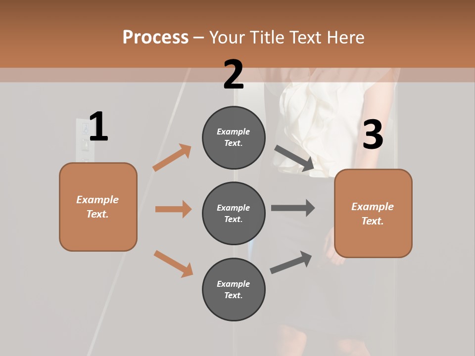 Building Businesswoman Cute PowerPoint Template