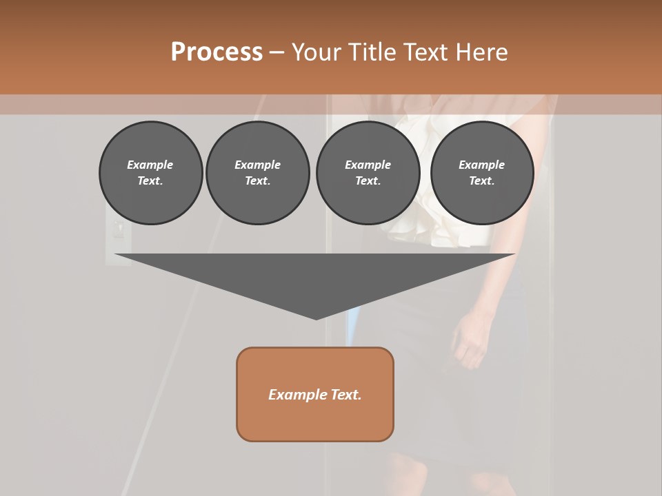 Building Businesswoman Cute PowerPoint Template