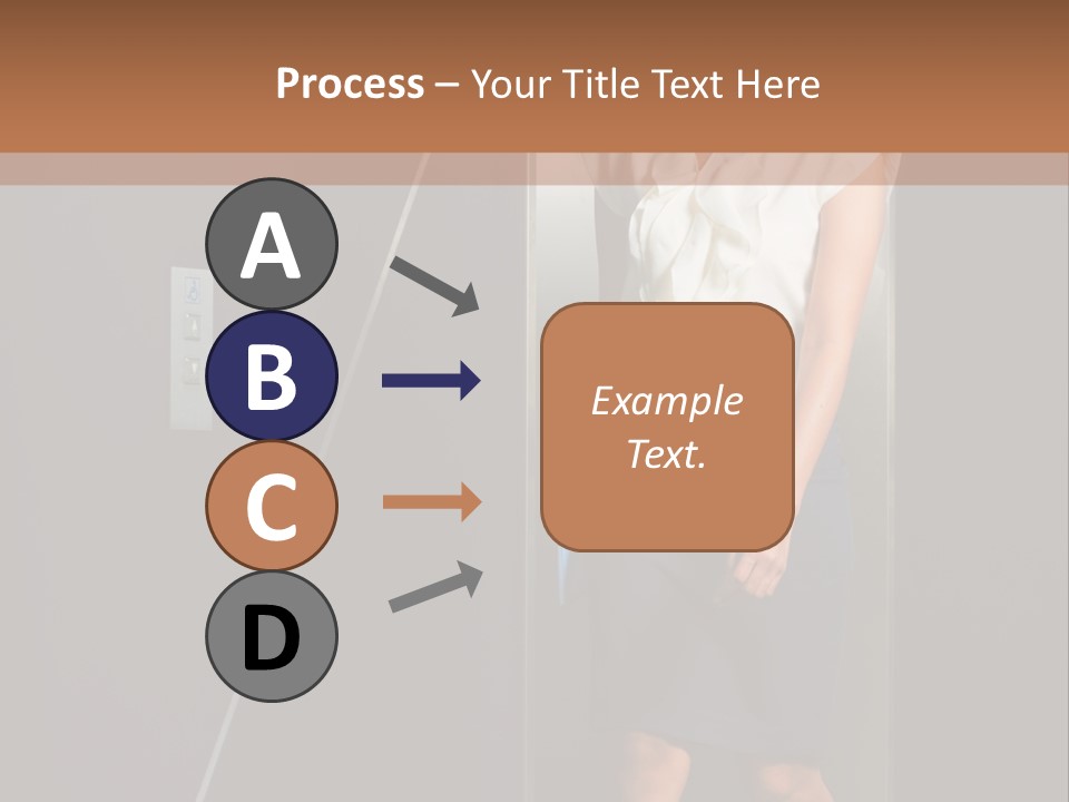 Building Businesswoman Cute PowerPoint Template