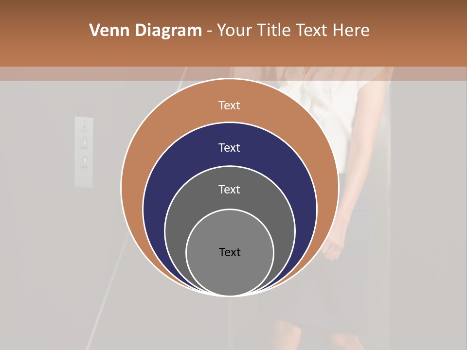 Building Businesswoman Cute PowerPoint Template