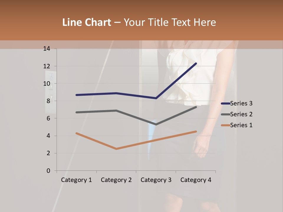 Building Businesswoman Cute PowerPoint Template