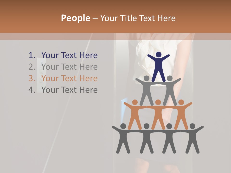 Building Businesswoman Cute PowerPoint Template