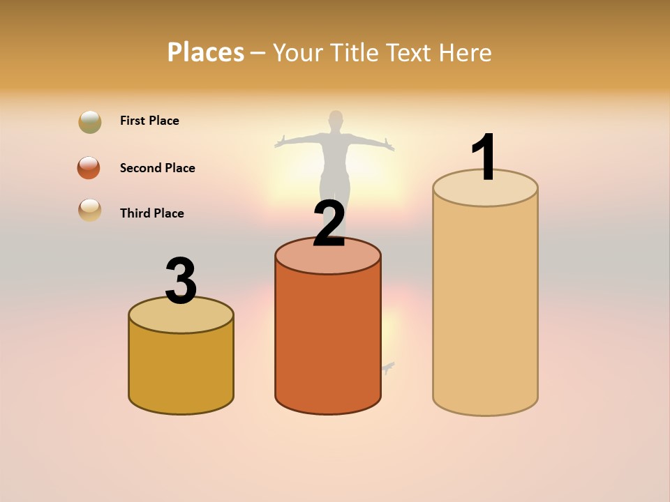 A Person Standing On A Surfboard In Front Of A Sunset PowerPoint Template