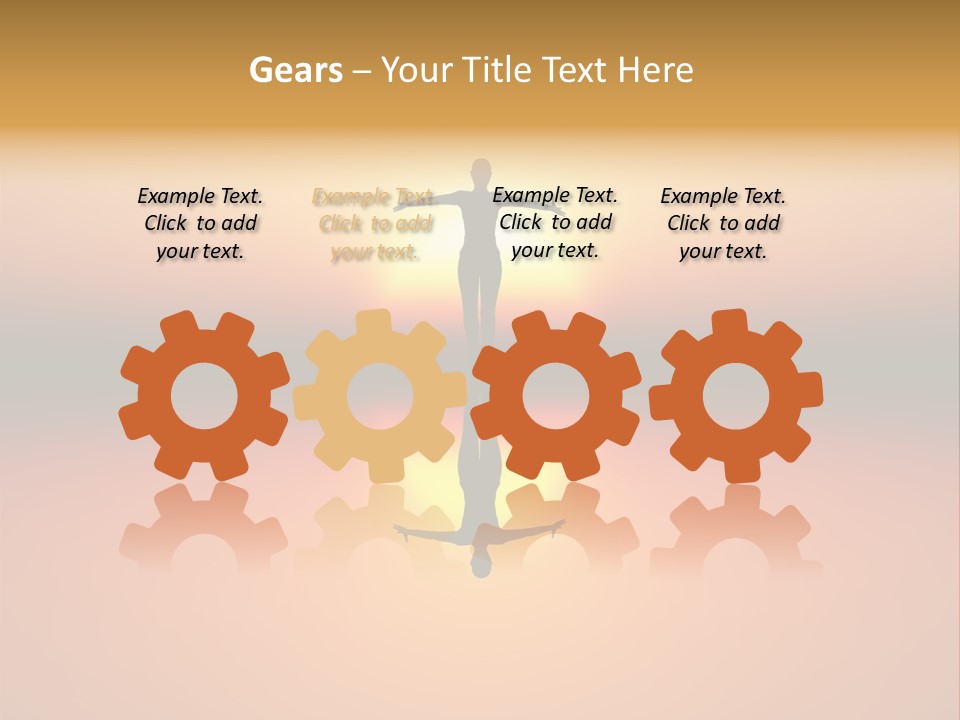 A Person Standing On A Surfboard In Front Of A Sunset PowerPoint Template