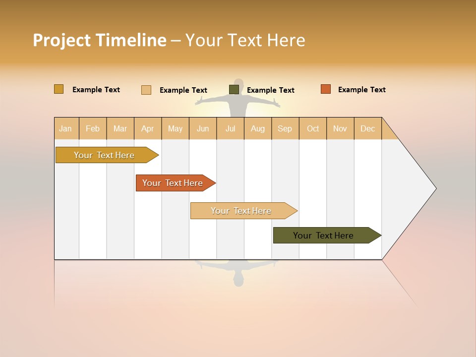 A Person Standing On A Surfboard In Front Of A Sunset PowerPoint Template