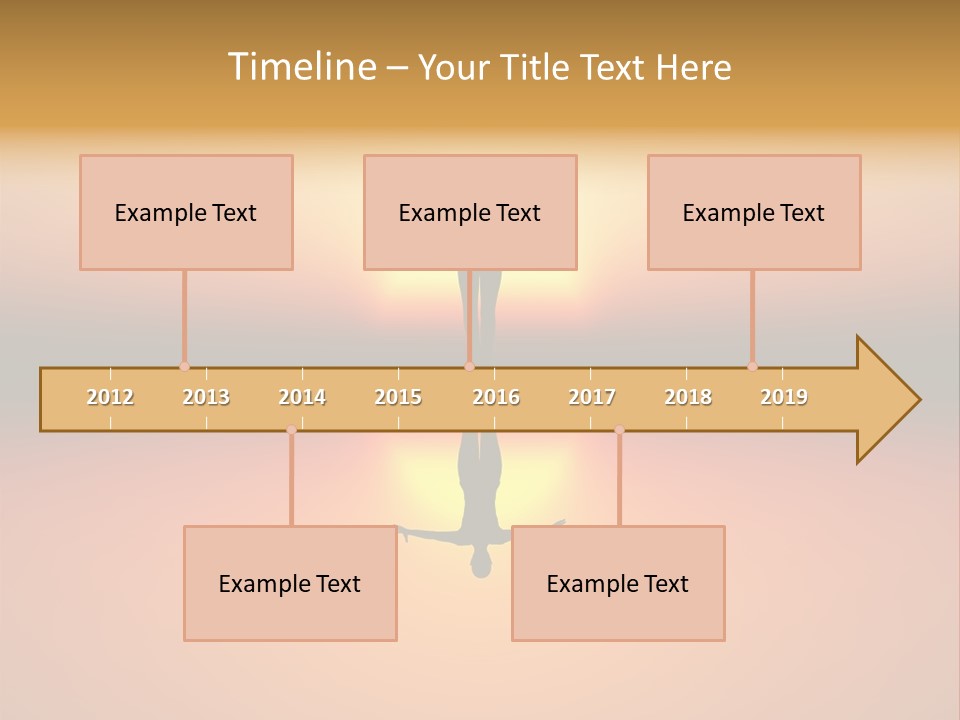 A Person Standing On A Surfboard In Front Of A Sunset PowerPoint Template