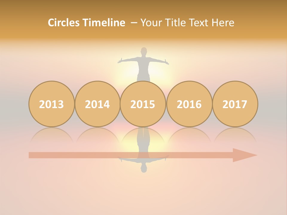 A Person Standing On A Surfboard In Front Of A Sunset PowerPoint Template