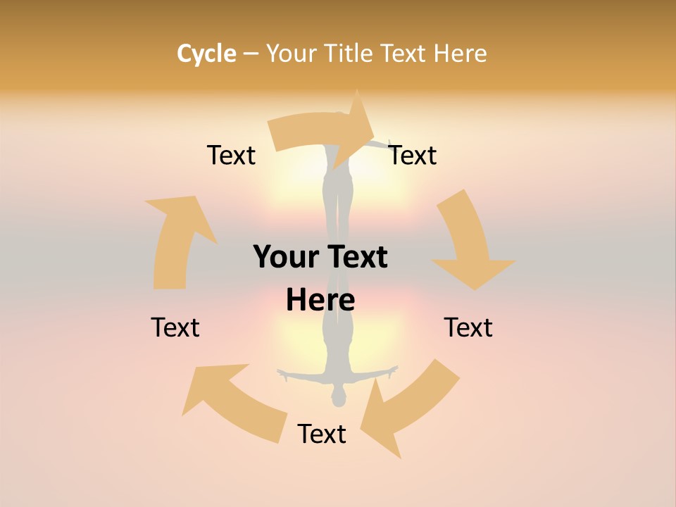 A Person Standing On A Surfboard In Front Of A Sunset PowerPoint Template