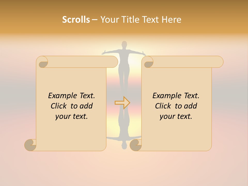 A Person Standing On A Surfboard In Front Of A Sunset PowerPoint Template
