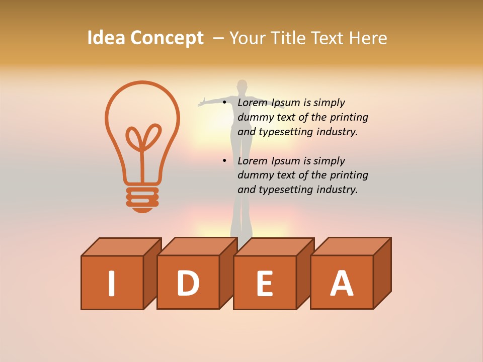 A Person Standing On A Surfboard In Front Of A Sunset PowerPoint Template