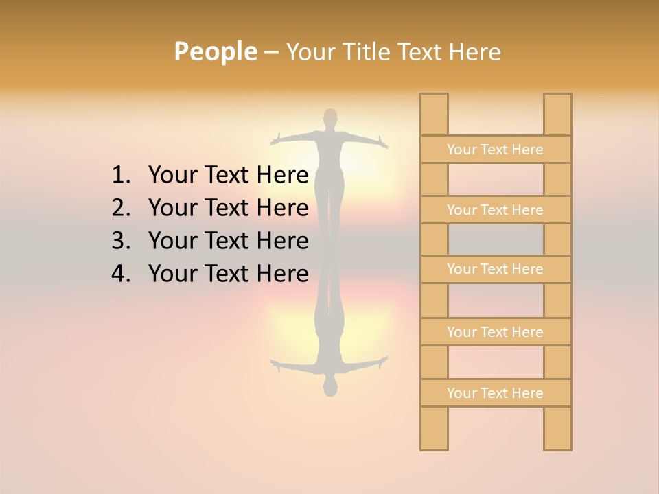 A Person Standing On A Surfboard In Front Of A Sunset PowerPoint Template