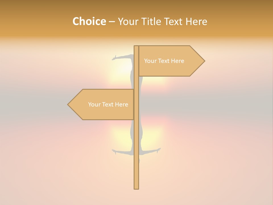 A Person Standing On A Surfboard In Front Of A Sunset PowerPoint Template