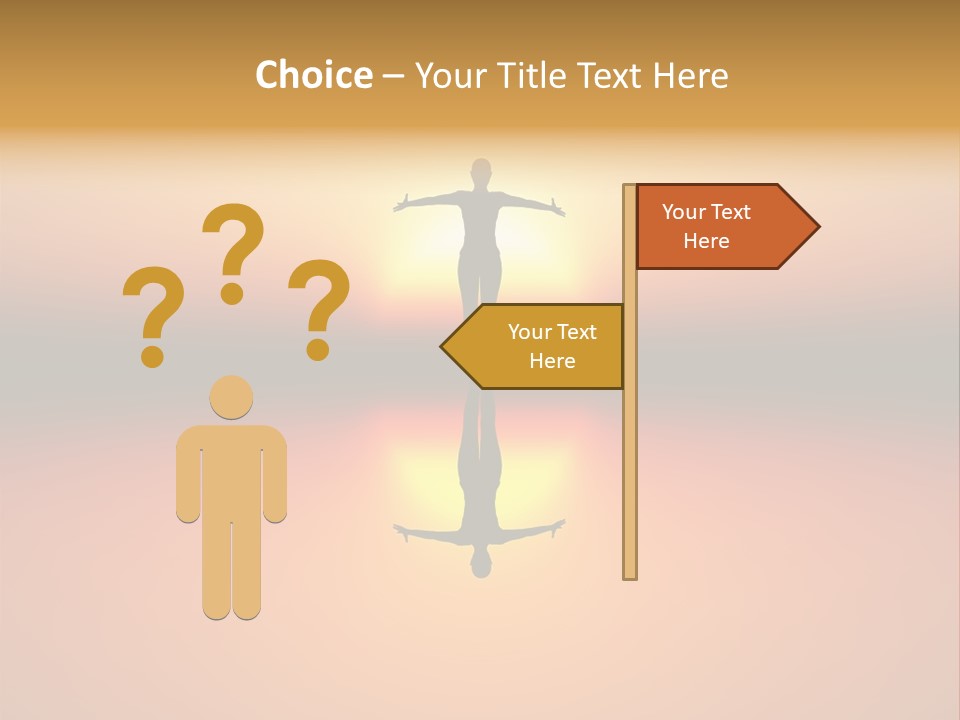 A Person Standing On A Surfboard In Front Of A Sunset PowerPoint Template