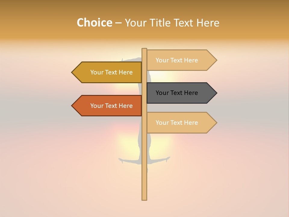 A Person Standing On A Surfboard In Front Of A Sunset PowerPoint Template