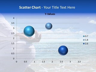 Sunset Meditating Male PowerPoint Template