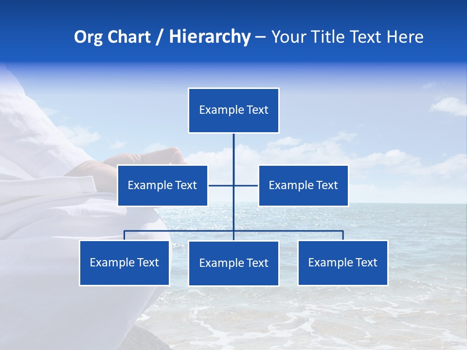 Sunset Meditating Male PowerPoint Template