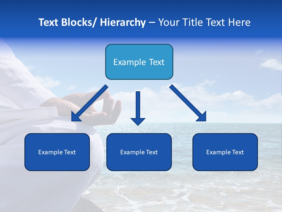 Sunset Meditating Male PowerPoint Template