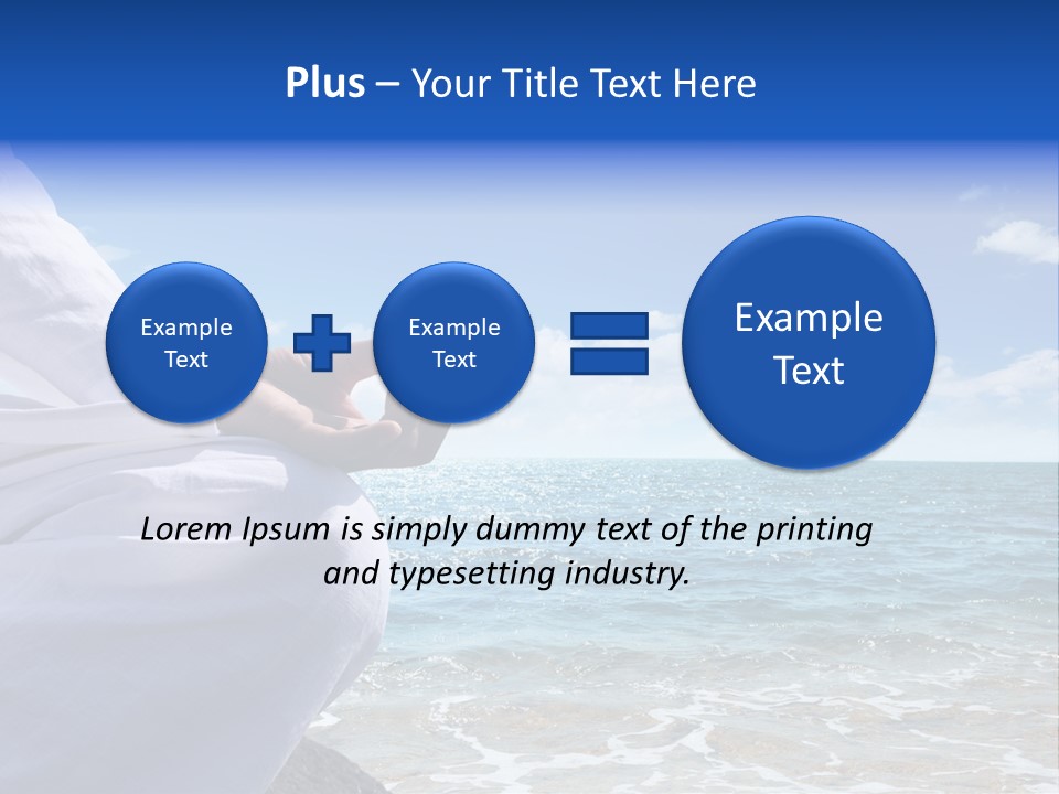 Sunset Meditating Male PowerPoint Template