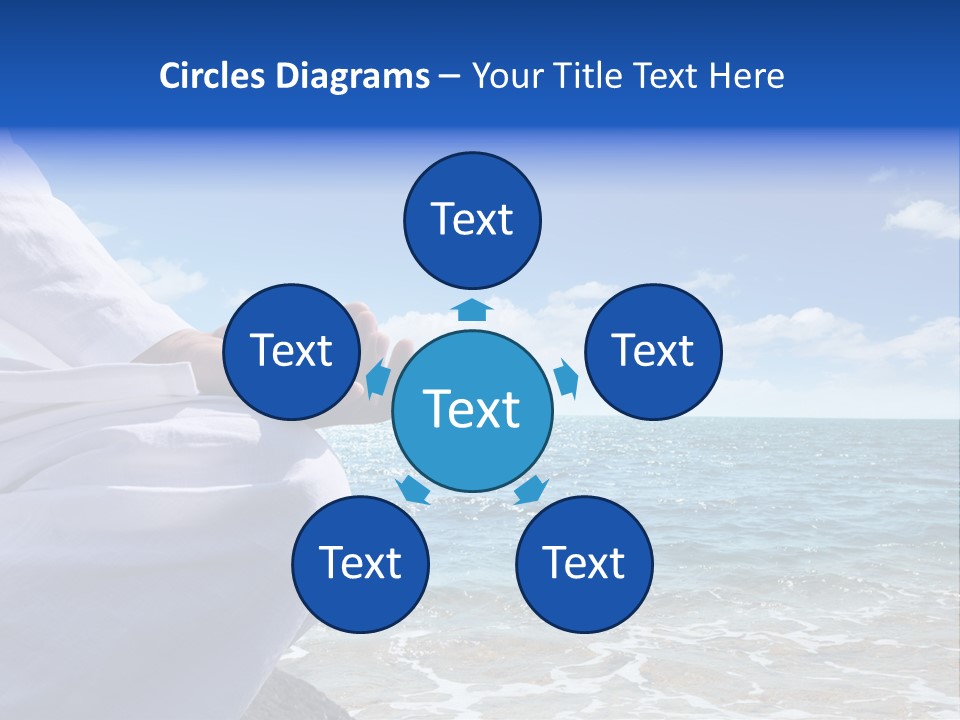 Sunset Meditating Male PowerPoint Template