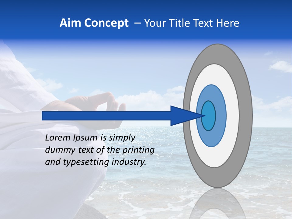 Sunset Meditating Male PowerPoint Template