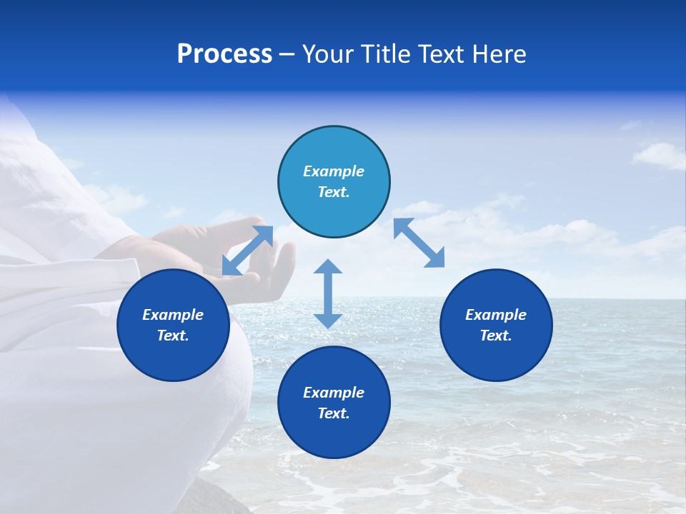 Sunset Meditating Male PowerPoint Template