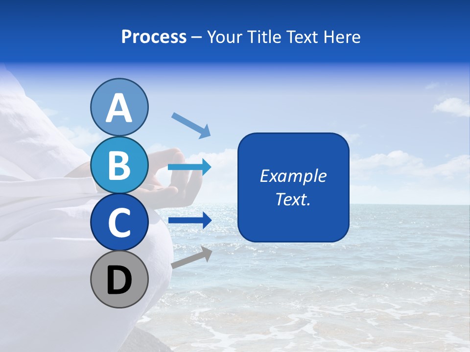 Sunset Meditating Male PowerPoint Template